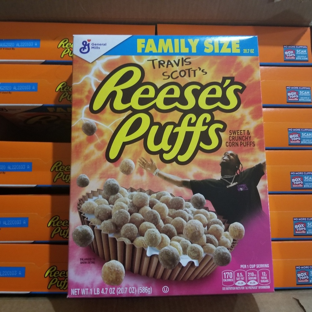 Travis Scott X Reeses Puffs Cereal Family Size